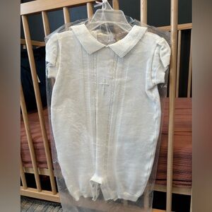 Christening romper and hat